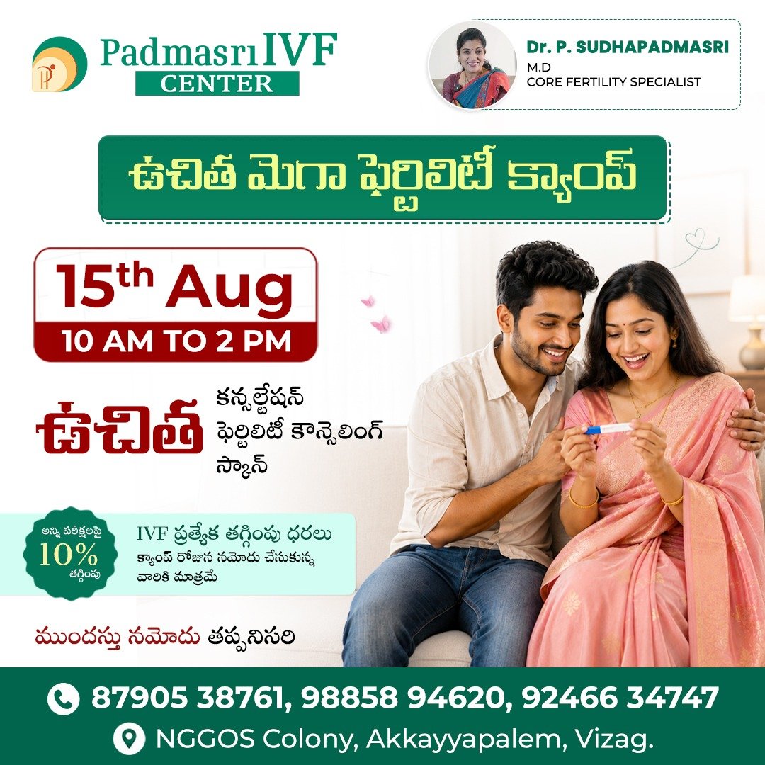 Padmasri Hospitals & IVF Centre offer — call +91 80083 36677